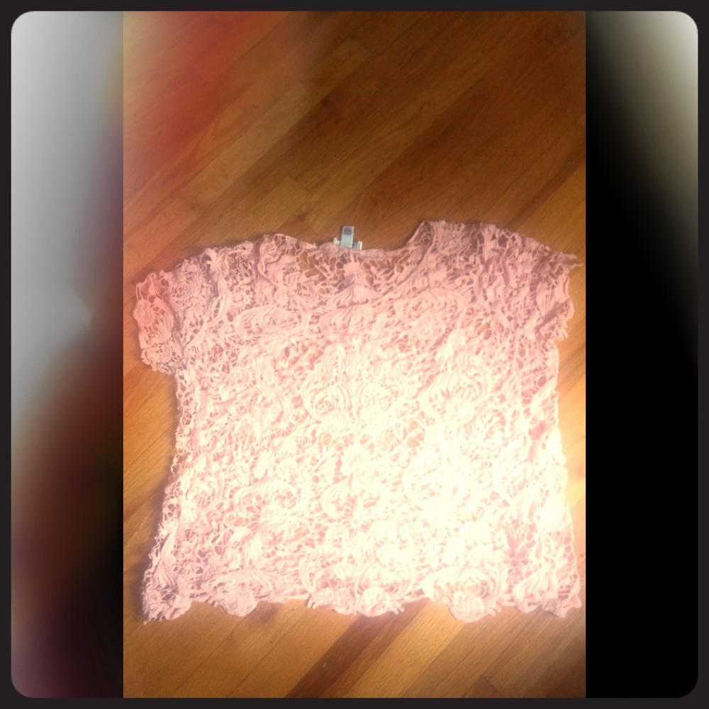 👚CATO WOMAN CORAL/PEACH NET SHIRT👚